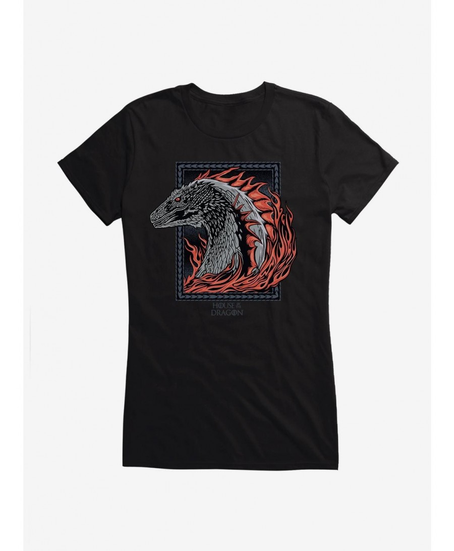 Hot Sale House of the Dragon Burning Dragon Girls T-Shirt $8.17 T-Shirts