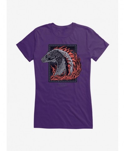 Hot Sale House of the Dragon Burning Dragon Girls T-Shirt $8.17 T-Shirts