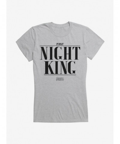 Festival Price Game Of Thrones Bold Font Night King Girls T-Shirt $9.76 T-Shirts