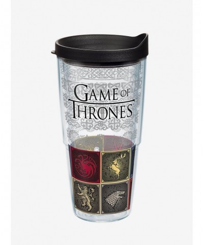 Flash Sale Game of Thrones House Sigil 24oz Classic Tumbler With Lid $7.56 Tumblers