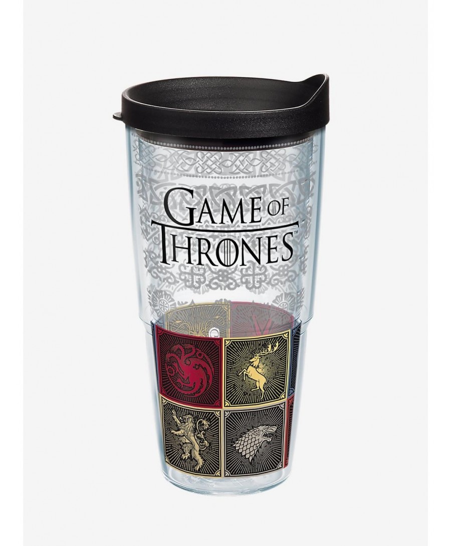 Flash Sale Game of Thrones House Sigil 24oz Classic Tumbler With Lid $7.56 Tumblers