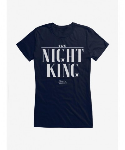 Festival Price Game Of Thrones Bold Font Night King Girls T-Shirt $9.76 T-Shirts