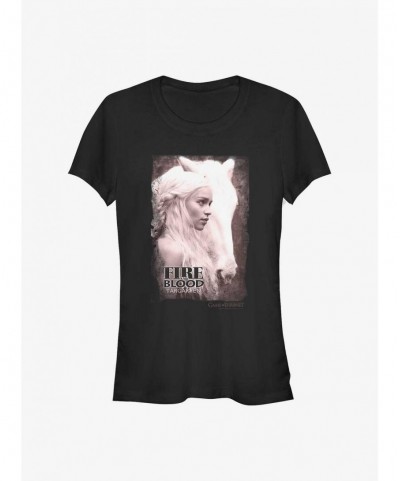 Unique Game Of Thrones Daenerys Fire And Blood Girls T-Shirt $8.76 T-Shirts