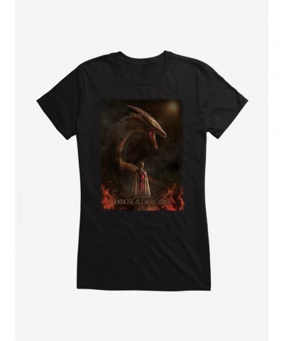 Absolute Discount House Of The Dragon Rhaenyra Targaryen Dragonrider Girls T-Shirt $6.77 T-Shirts