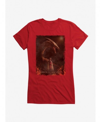 Absolute Discount House Of The Dragon Rhaenyra Targaryen Dragonrider Girls T-Shirt $6.77 T-Shirts