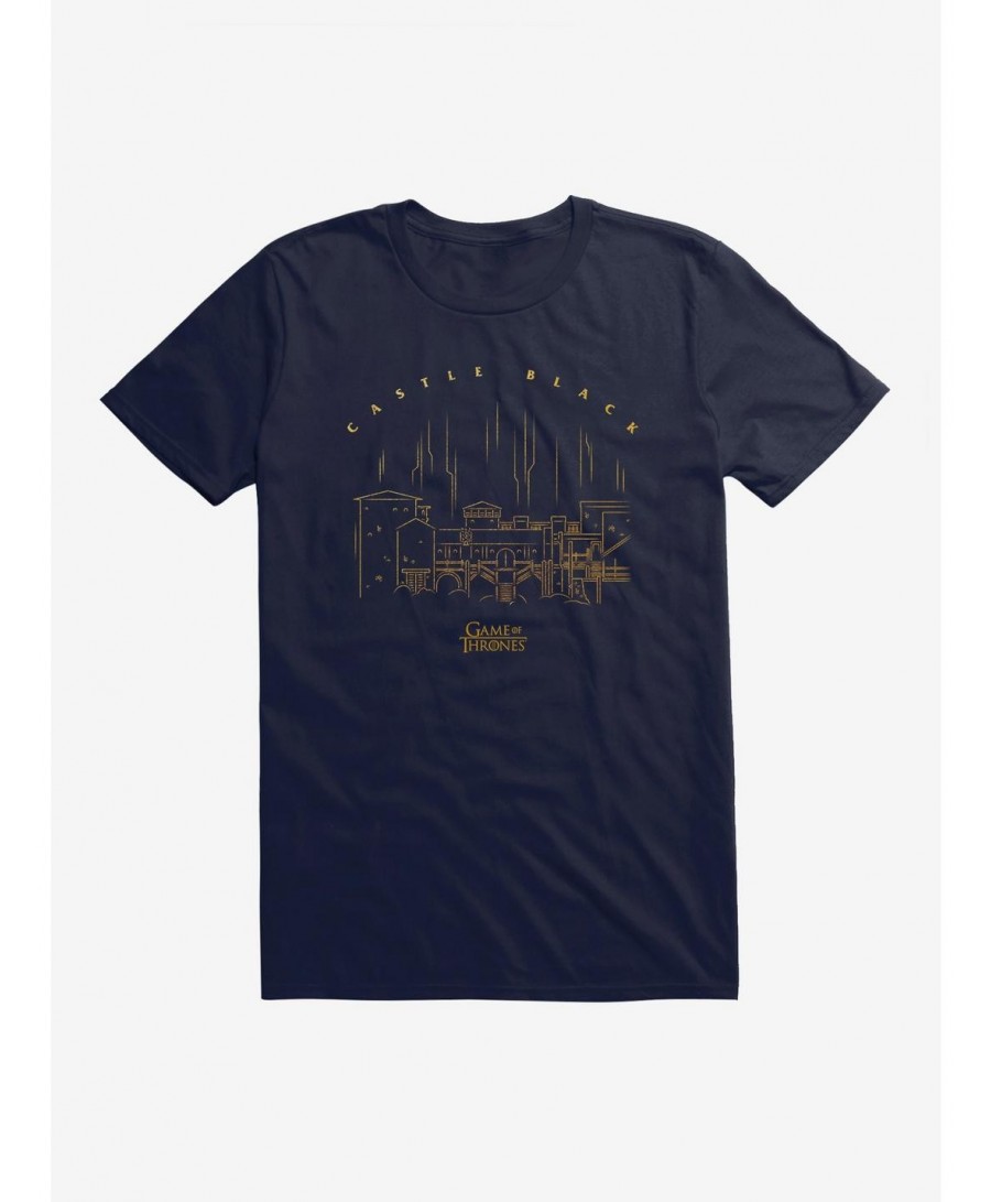 Limited-time Offer Game Of Thrones Castle Black Outline T-Shirt $6.88 T-Shirts