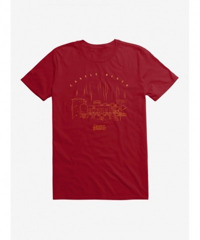 Limited-time Offer Game Of Thrones Castle Black Outline T-Shirt $6.88 T-Shirts