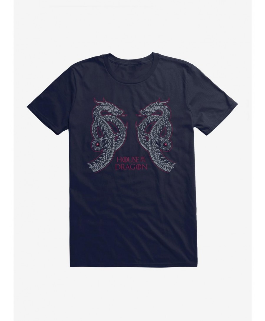 Flash Sale House of the Dragon Twin Dragons T-Shirt $8.03 T-Shirts