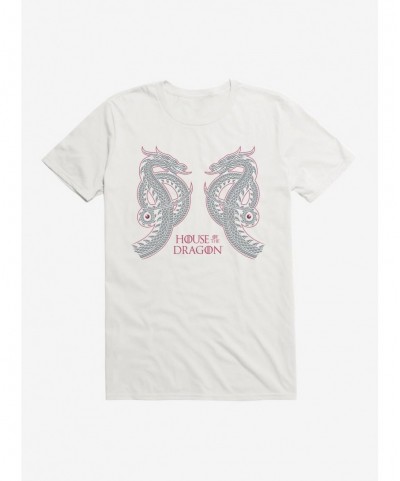 Flash Sale House of the Dragon Twin Dragons T-Shirt $8.03 T-Shirts