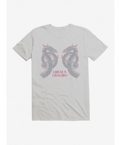 Flash Sale House of the Dragon Twin Dragons T-Shirt $8.03 T-Shirts