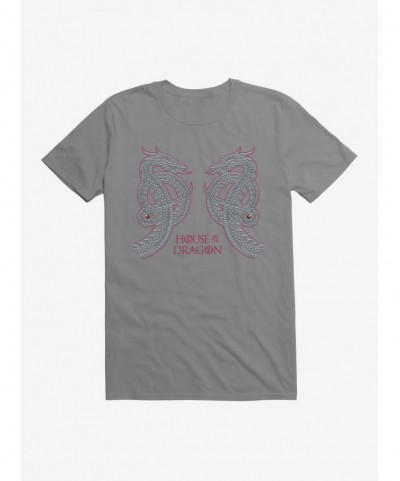 Flash Sale House of the Dragon Twin Dragons T-Shirt $8.03 T-Shirts