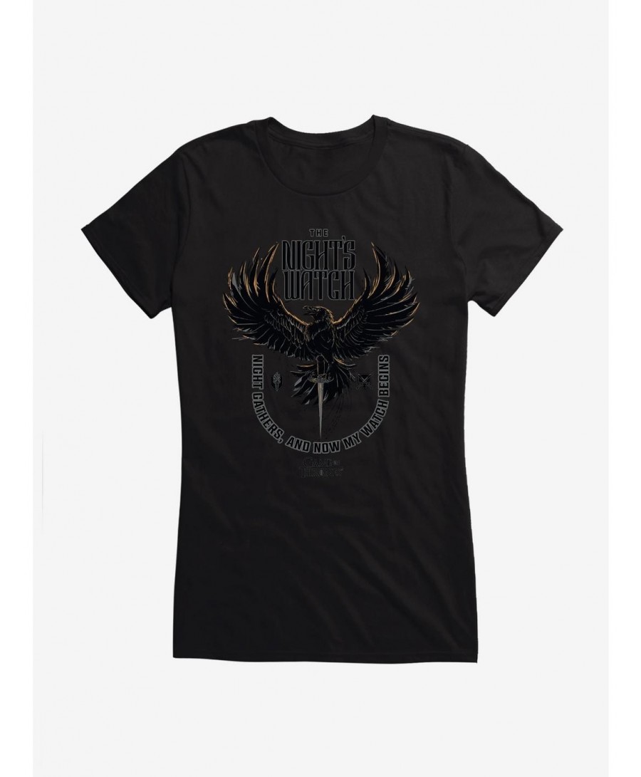 Absolute Discount Game Of Thrones Night's Watch Begins Girls T-Shirt $9.36 T-Shirts