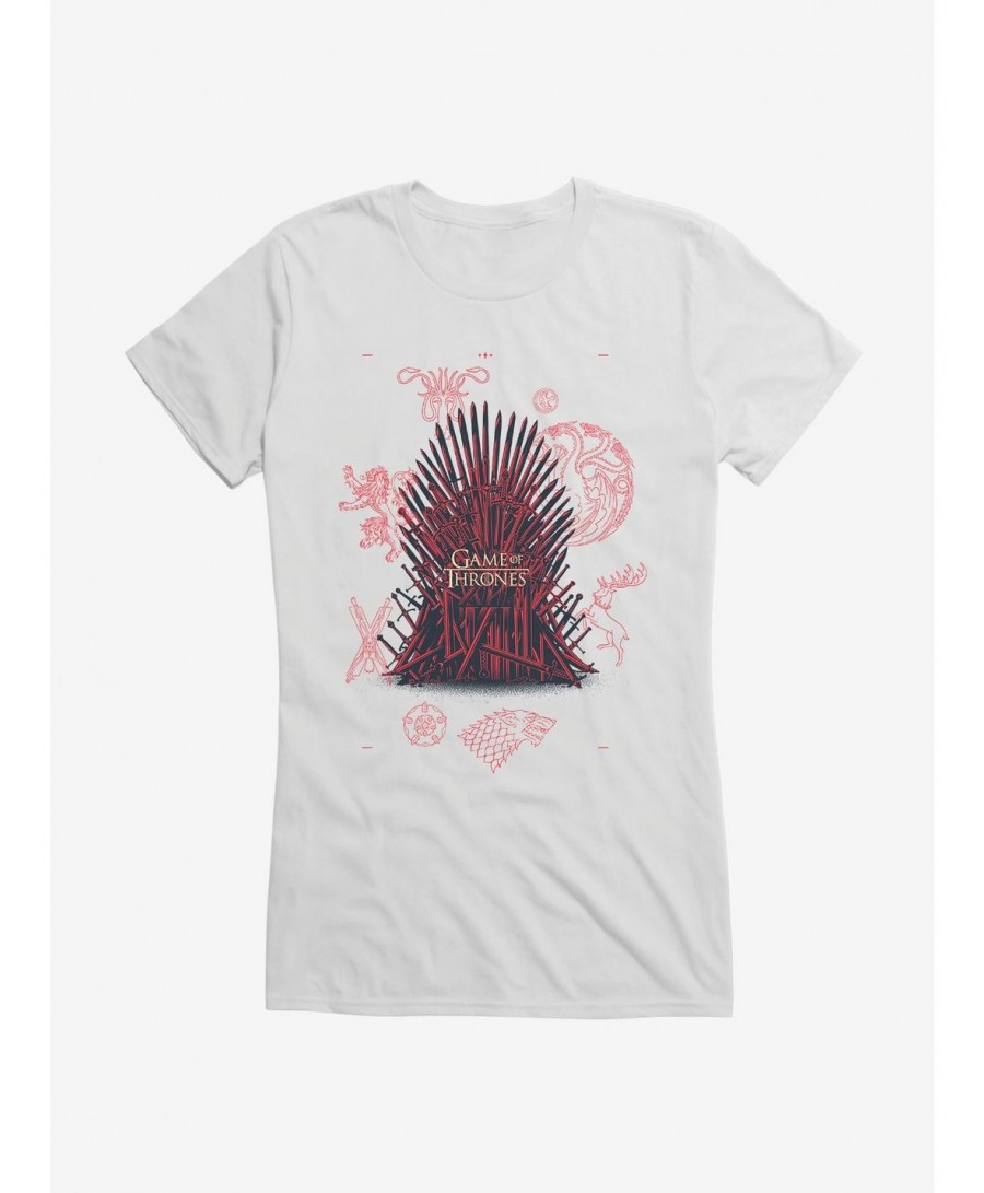 Bestselling Game Of Thrones Blood Stained Throne Girls T-Shirt $6.97 T-Shirts