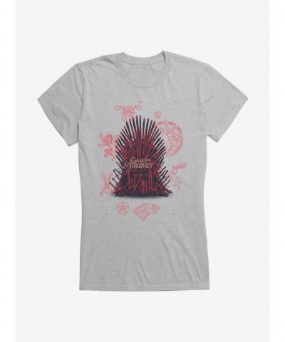 Bestselling Game Of Thrones Blood Stained Throne Girls T-Shirt $6.97 T-Shirts