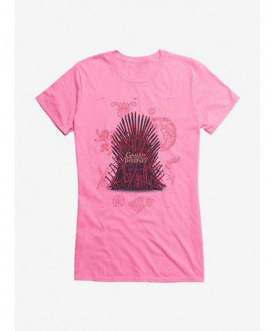 Bestselling Game Of Thrones Blood Stained Throne Girls T-Shirt $6.97 T-Shirts