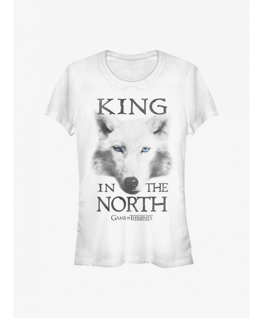 Big Sale Game Of Thrones King In The North Wolf Girls T-Shirt $8.37 T-Shirts