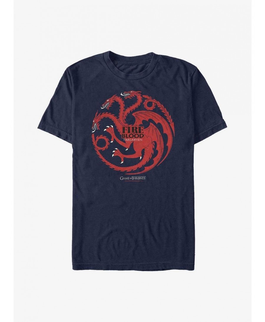 Limited Time Special Game Of Thrones Targaryen Fire And Blood T-Shirt $9.37 T-Shirts