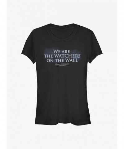 Discount Sale Game Of Thrones Wall Watchers Girls T-Shirt $7.57 T-Shirts