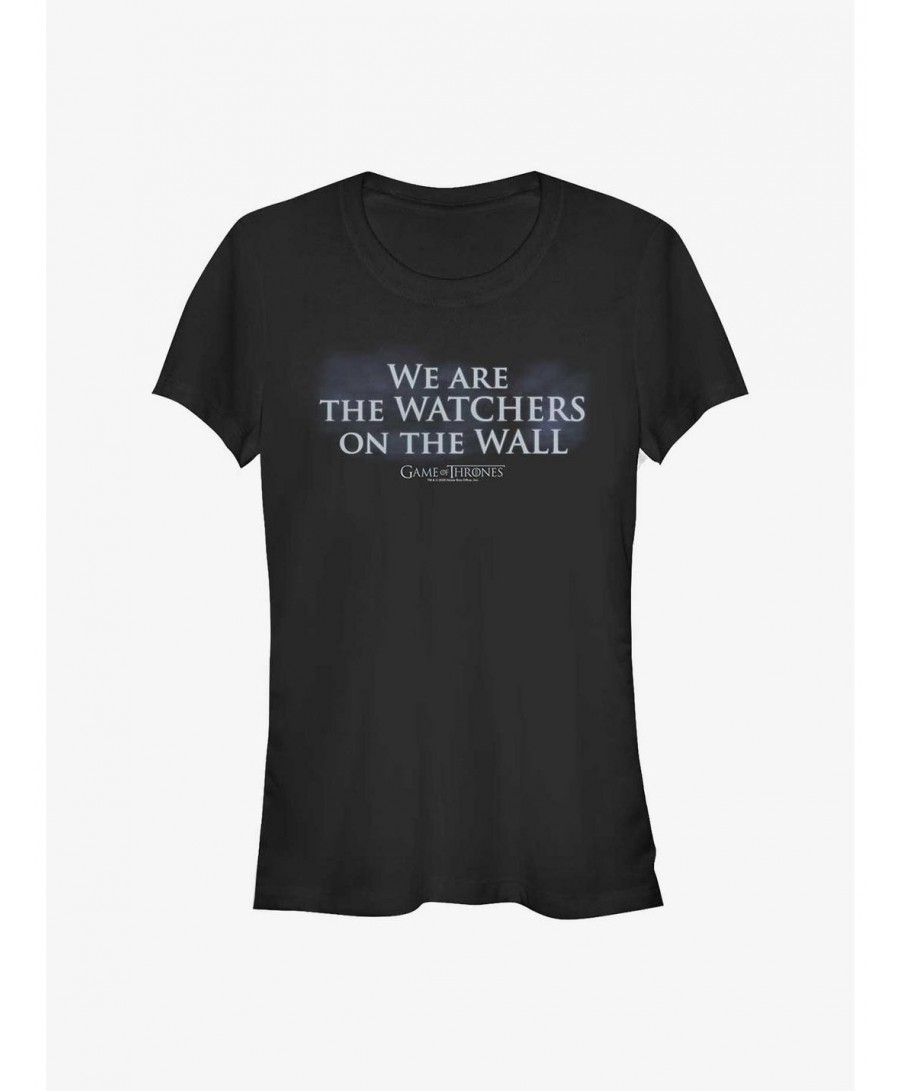 Discount Sale Game Of Thrones Wall Watchers Girls T-Shirt $7.57 T-Shirts