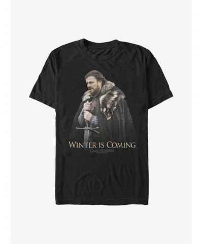 Cheap Sale Game Of Thrones Stark Winter Is Coming T-Shirt $9.56 T-Shirts