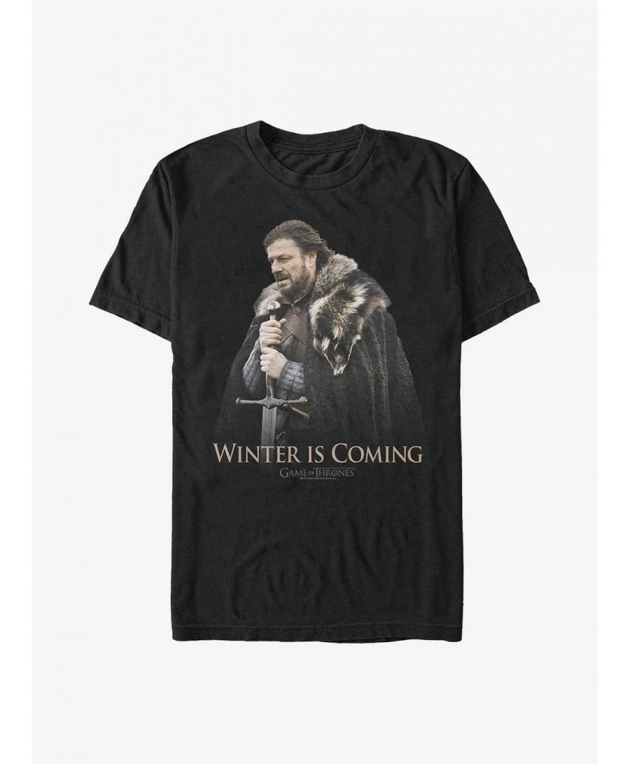 Cheap Sale Game Of Thrones Stark Winter Is Coming T-Shirt $9.56 T-Shirts