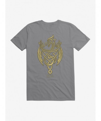 Huge Discount House of the Dragon Gold Three-Headed Dragon T-Shirt $8.80 T-Shirts