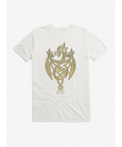 Huge Discount House of the Dragon Gold Three-Headed Dragon T-Shirt $8.80 T-Shirts