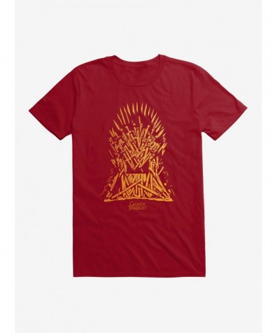 Exclusive Price Game Of Thrones The Throne Outline T-Shirt $7.07 T-Shirts