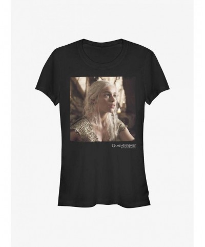 New Arrival Game Of Thrones Daenerys Looking Up Girls T-Shirt $7.97 Others