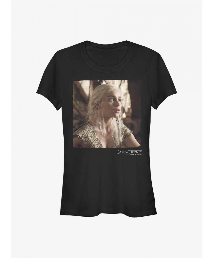 New Arrival Game Of Thrones Daenerys Looking Up Girls T-Shirt $7.97 Others