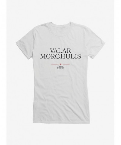 Flash Sale Game Of Thrones Quote Valar Morghulis Girls T-Shirt $8.76 T-Shirts