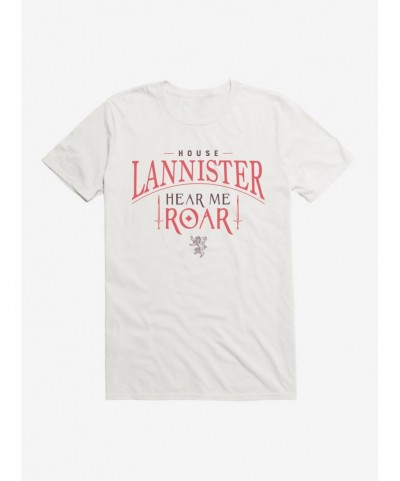 Unique Game Of Thrones House Lannister Hear Me Roar T-Shirt $8.22 T-Shirts