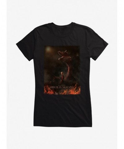 Value for Money House Of The Dragon Daemon Targaryen Dragonrider Girls T-Shirt $9.56 T-Shirts