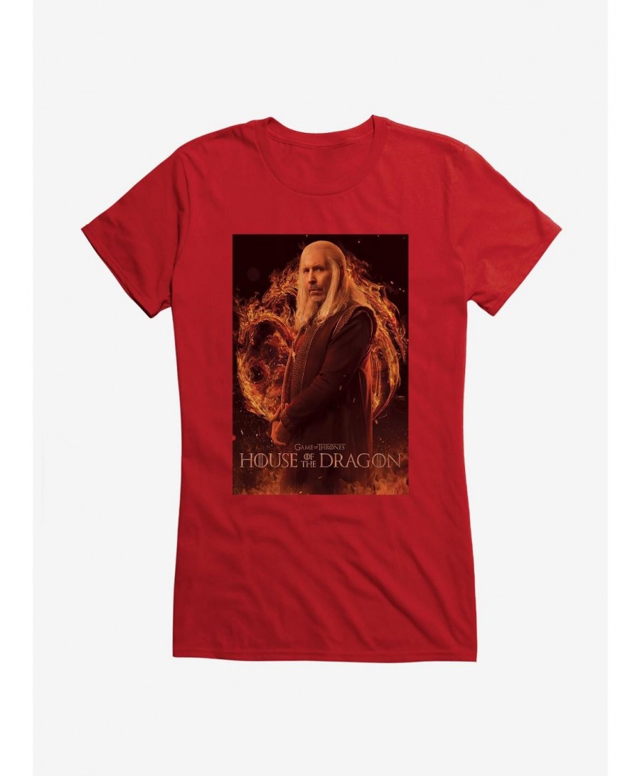 Huge Discount House Of The Dragon Viserys I Targaryen Girls T-Shirt $7.17 T-Shirts