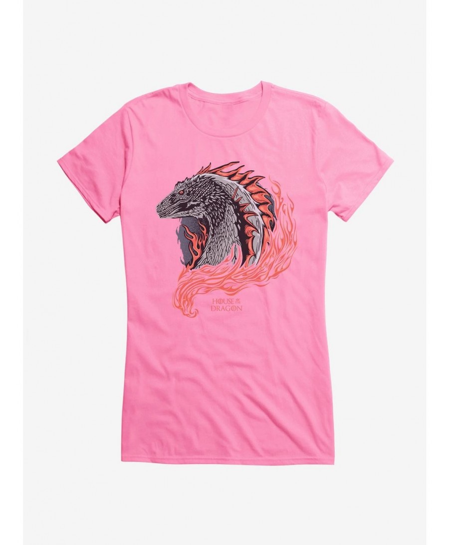 Festival Price House of the Dragon Burning Dragon Girls T-Shirt $5.98 T-Shirts