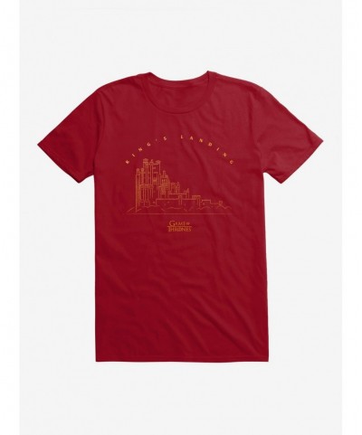 Cheap Sale Game Of Thrones King's Landing Outline T-Shirt $9.56 T-Shirts